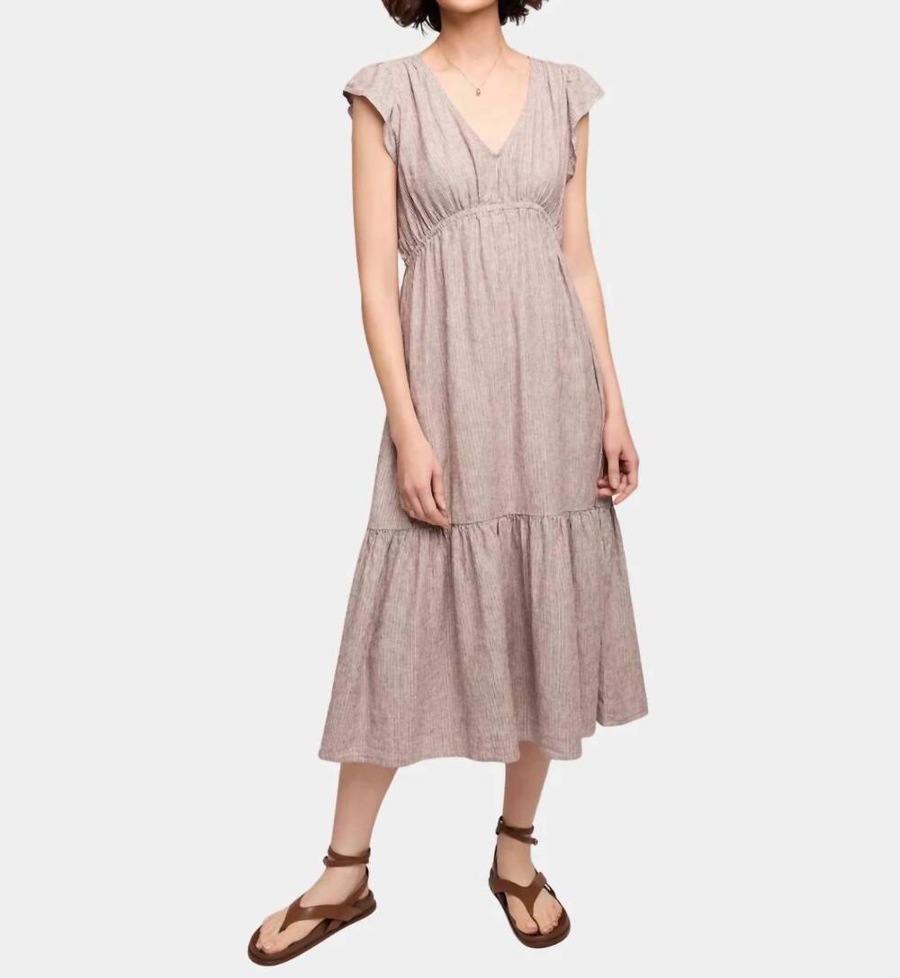 NEW GENTLE FAWN women's eris stripe dress in neutral